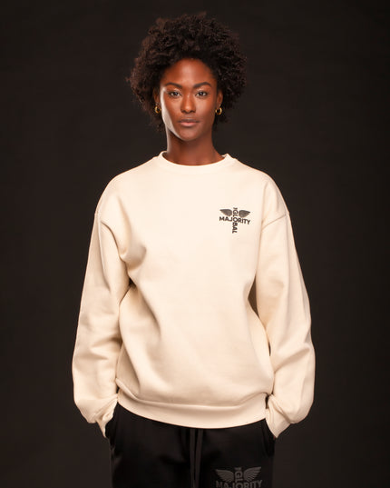 HEAVYWEIGHT MARCUS GARVEY CREWNECK BONE