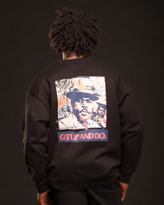 HEAVYWEIGHT MARCUS GARVEY CREWNECK BLACK