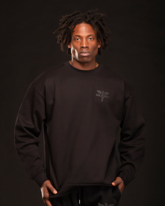 HEAVYWEIGHT MARCUS GARVEY CREWNECK BLACK