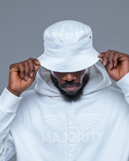 TGM Logo White Bucket Hat