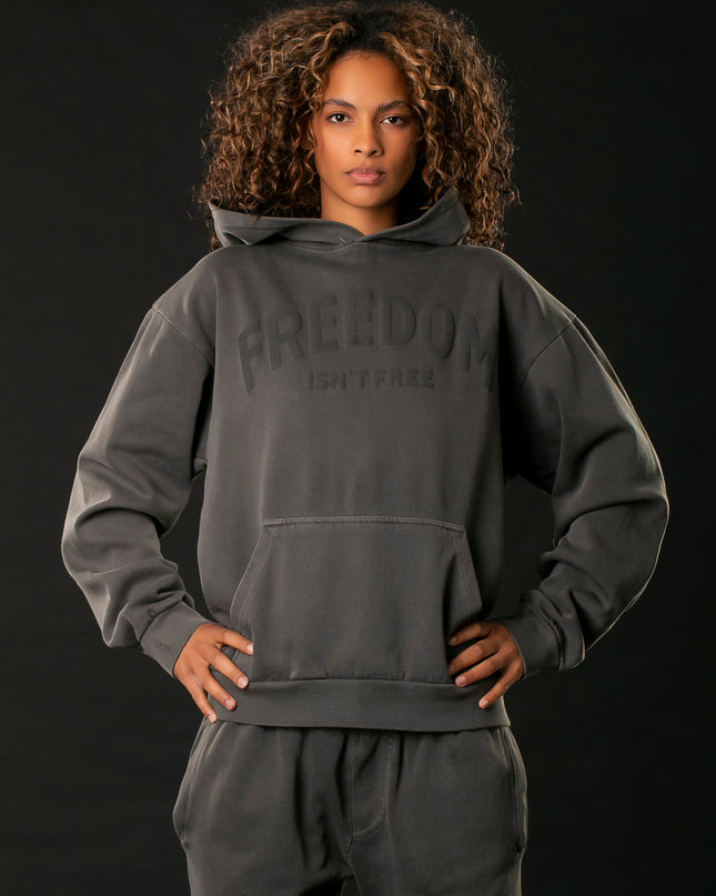 Black-On-Black x Freedom Isn't Free Vintage Wash Hoodie