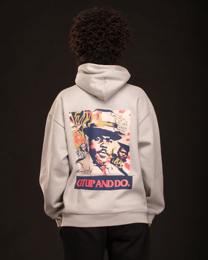 HEAVYWEIGHT MARCUS GARVEY HOODIE GREY