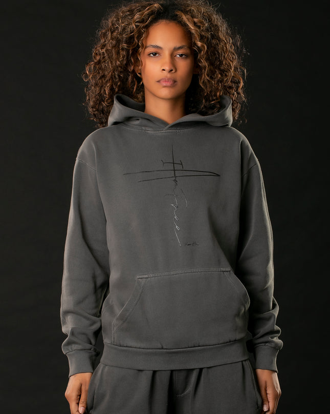 Black-On-Black x I AM FREE Vintage Wash Hoodie