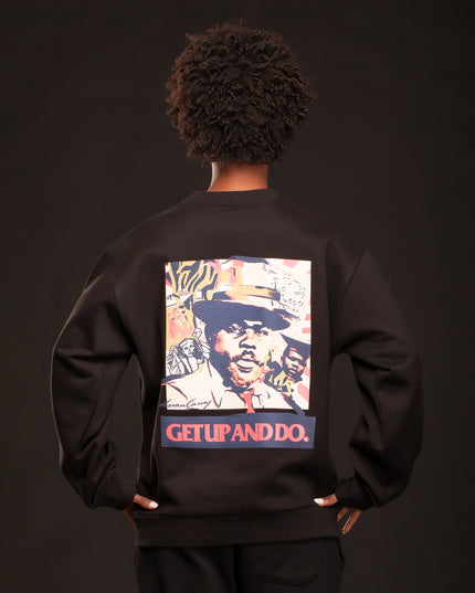 HEAVYWEIGHT MARCUS GARVEY CREWNECK BLACK