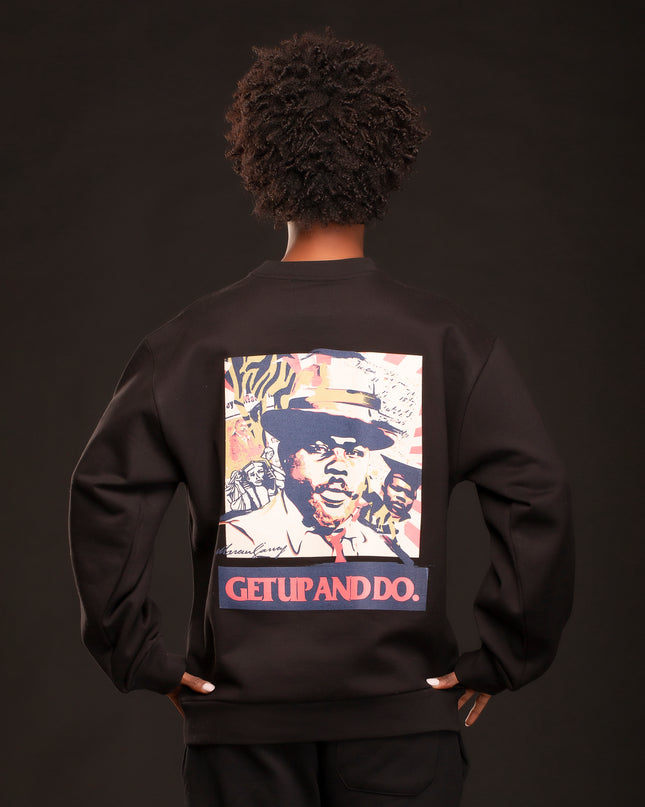 HEAVYWEIGHT MARCUS GARVEY CREWNECK BLACK