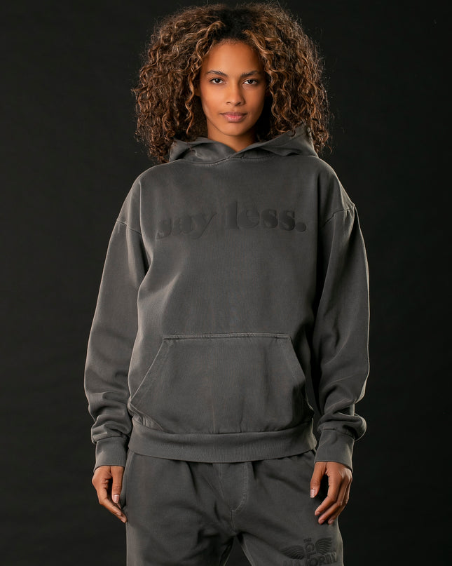 Black-On-Black x Say Less Vintage Wash Hoodie