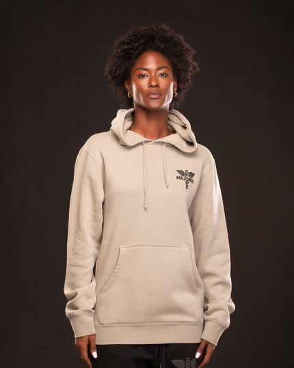 MIDWEIGHT FANNIE LOU HAMER PIGMENT WASH HOODIE CEMENT