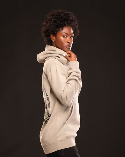 MIDWEIGHT FANNIE LOU HAMER PIGMENT WASH HOODIE CEMENT