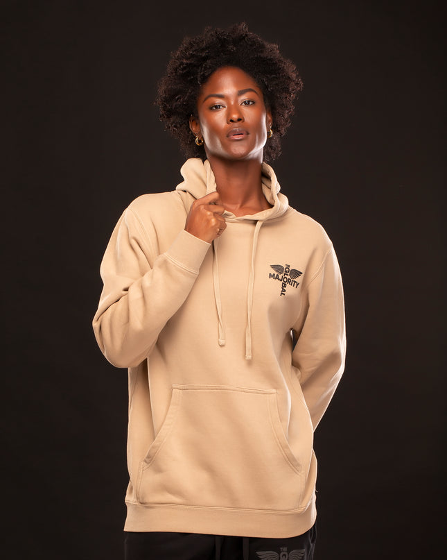 MIDWEIGHT FANNIE LOU HAMER PIGMENT WASH HOODIE SAND