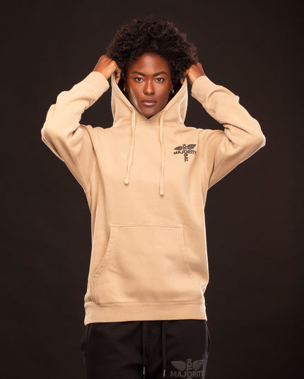 MIDWEIGHT FANNIE LOU HAMER PIGMENT WASH HOODIE SAND