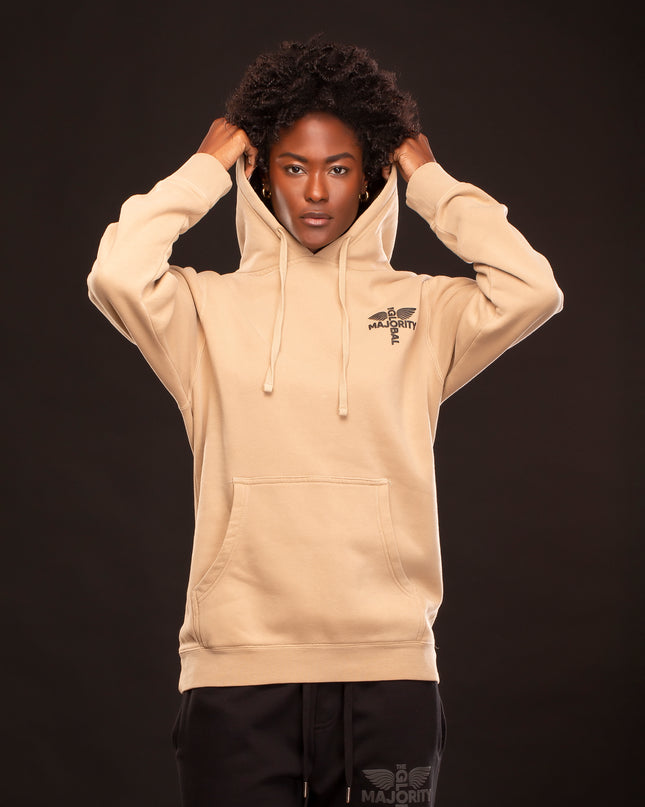 MIDWEIGHT FANNIE LOU HAMER PIGMENT WASH HOODIE SAND