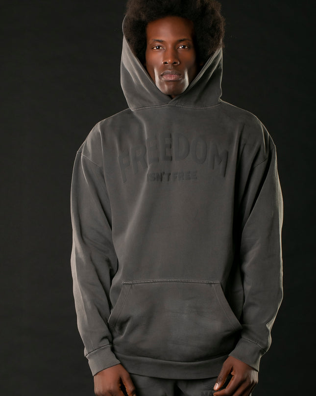 Black-On-Black x Freedom Isn't Free Vintage Wash Hoodie