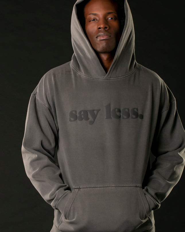 Black-On-Black x Say Less Vintage Wash Hoodie