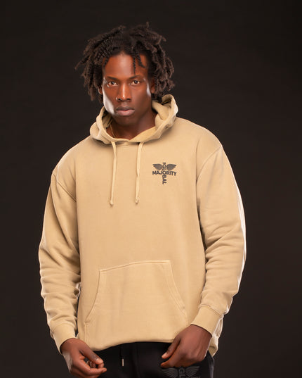 MIDWEIGHT FANNIE LOU HAMER PIGMENT WASH HOODIE SAND